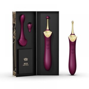 Вібратор двосторонній універсальний Zalo Bess з насадками Purple
