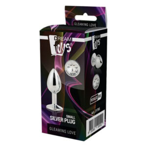 Анальна пробка з каменем GLEAMING LOVE SILVER PLUG SMALL