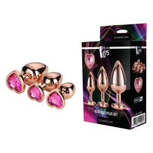 Набір анальних пробок GLEAMING LOVE ROSE GOLD PLUG SET