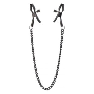 Затискачі для сосків Dream Toys Blaze Deluxe Nipple Clamps на чорному ланцюжку
