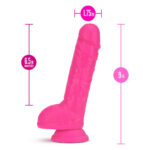 Фалоімітатор з подвійною щільністю Blush NEO 9 INCH DUAL DENSITY DILDO NEON PINK