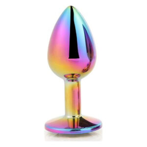 Райдужна анальна пробка GLEAMING LOVE MULTICOLOUR PLUG MEDIUM