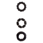 Набір кілець MENZSTUFF STRETCHY cock RINGS, SMOKE