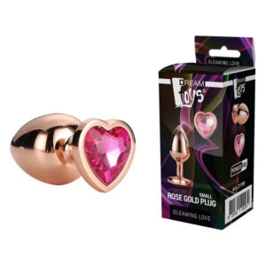 Анальна пробка з серцем GLEAMING LOVE ROSE GOLD PLUG LARGE