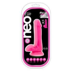 Фалоімітатор з подвійною щільністю NEO ELITE COCK W. BALLS NEON PINK