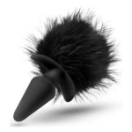 Анальна пробка з помпоном POM PLUGS BLACK