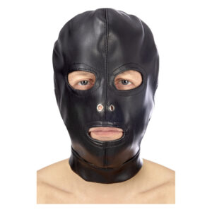 Капюшон для БДСМ з відкритими очима і ротом Fetish Tentation Open mouth and eyes BDSM hood