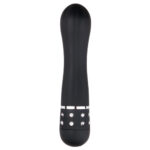 Вібратор Love Diamond Vibrator чорний, оздоблений стразами, 11.4 см