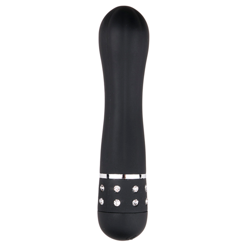 Вібратор Love Diamond Vibrator чорний, оздоблений стразами, 11.4 см Вібратор Love Diamond Vibrator чорний, оздоблений стразами, 11.4 см
