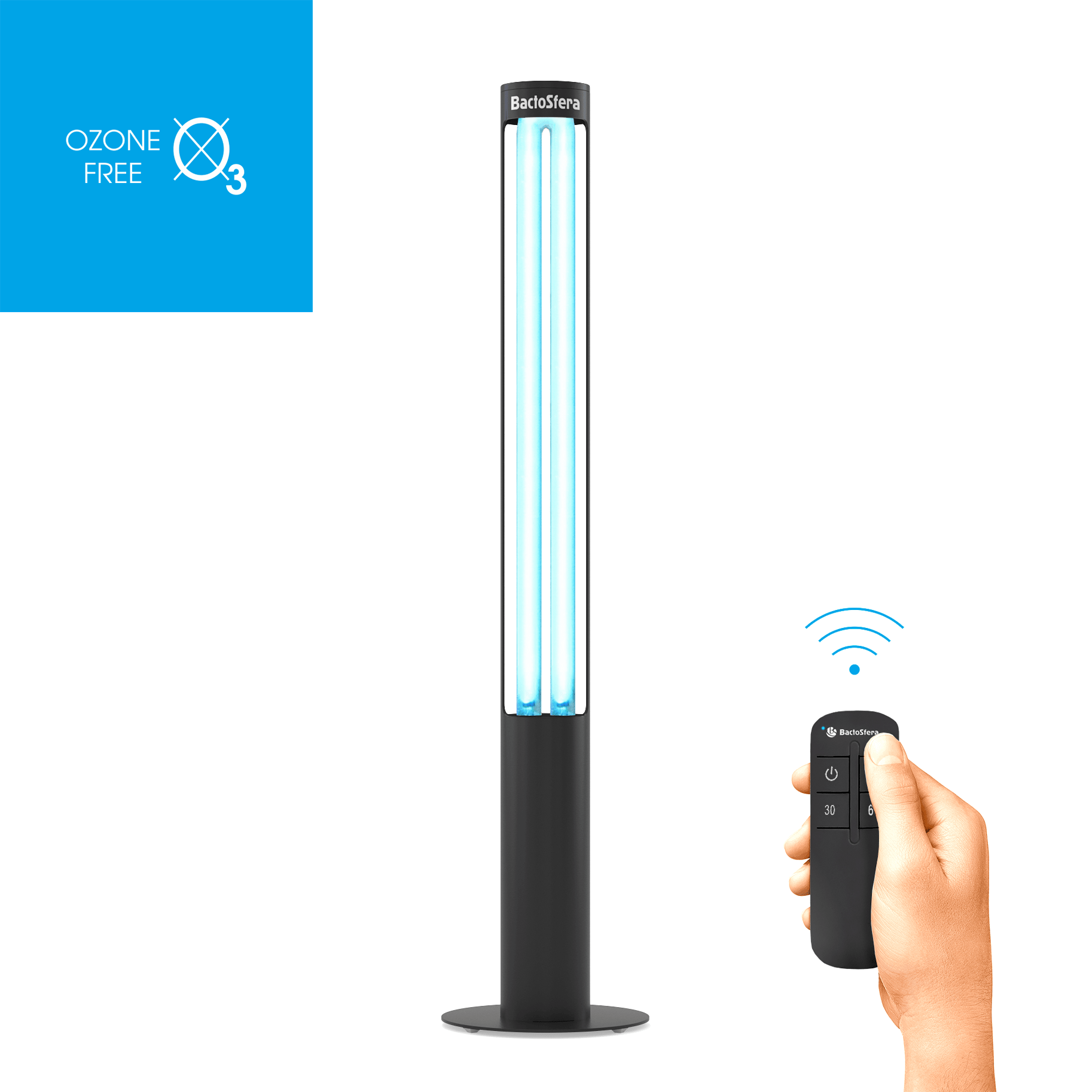 Опромінювач бактерицидний BactoSfera 360° U36 RC-TIMER Black Опромінювач бактерицидний BactoSfera 360° U36 RC-TIMER Black
