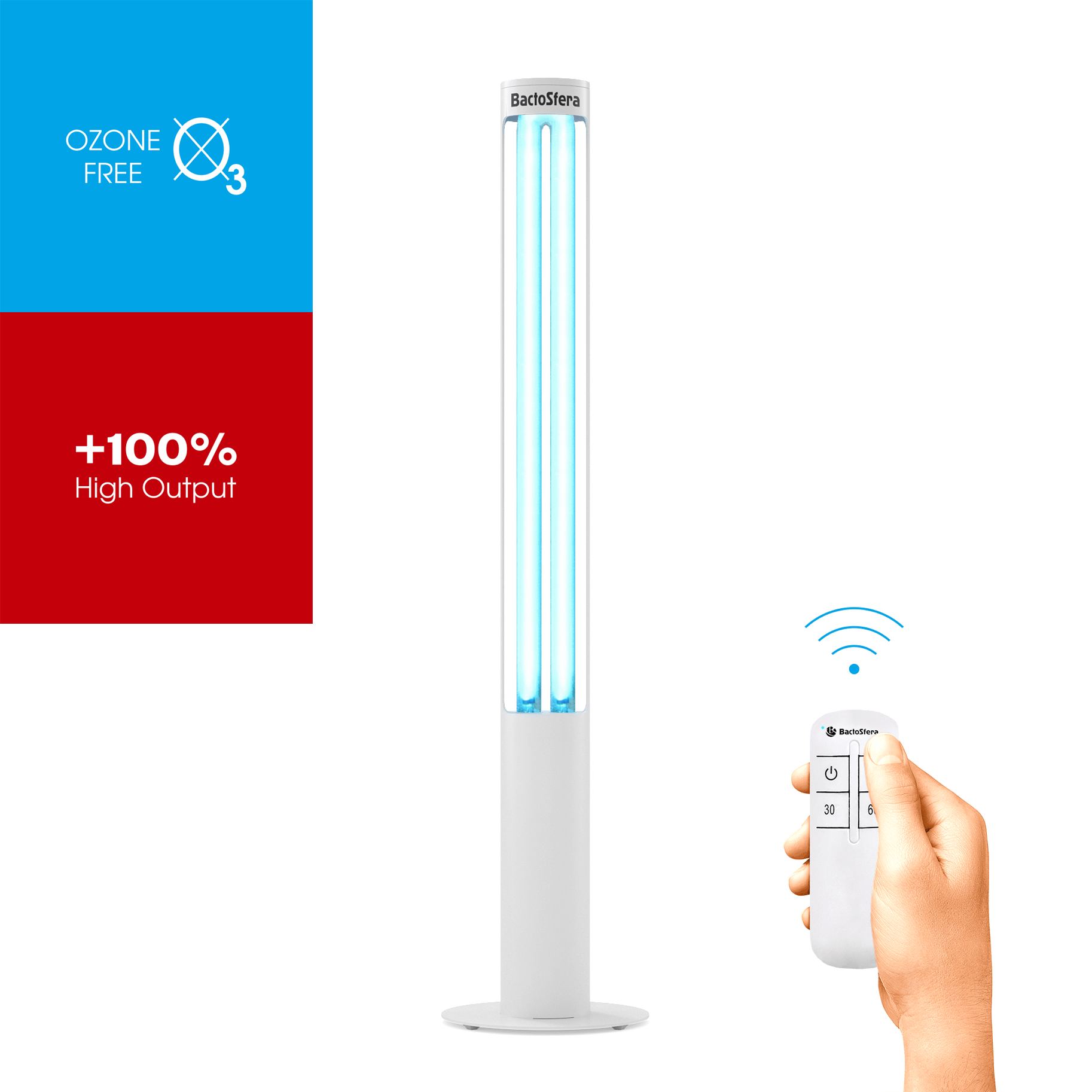 Опромінювач бактерицидний BactoSfera 360° U60 +100% RC-TIMER White Опромінювач бактерицидний BactoSfera 360° U60 +100% RC-TIMER White