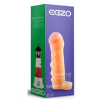 Подовжуюча насадка на член з петлею на мошонку EGZO Lighthouse бежева