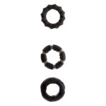 Набір кілець MENZSTUFF STRETCHY cock RINGS, SMOKE