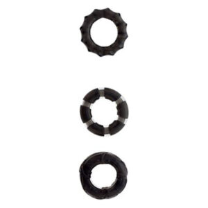 Набір кілець MENZSTUFF STRETCHY cock RINGS, SMOKE
