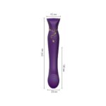Смартвібратор Zalo — Queen Twilight Purple, пульсівна перлина, кристал Swarovski