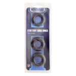 Набір кілець MENZSTUFF STRETCHY cock RINGS, SMOKE