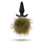 Анальна пробка з помпоном POM PLUGS BROWN