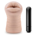 Мастурбатор у формі рота з віброкулею Blush M for Men Angie тілесний
