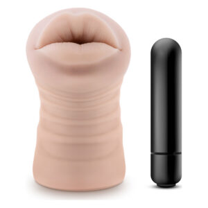 Мастурбатор у формі рота з віброкулею Blush M for Men Angie тілесний