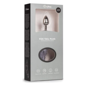 Анальна пробка із сірим хвостиком EasyToys Fox Tail Plug ,S