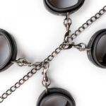 БДСМ набір фіксаторів Easytoys, штучна шкіра, чорні