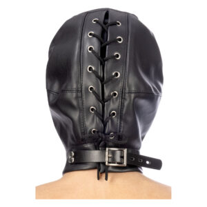 Капюшон для БДСМ зі знімною маскою Fetish Tentation BDSM hood in leatherette with removable mask