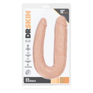 Фалоімітатор подвійний Dr. SKIN DR. DOUBLE 18INCH VANILLA