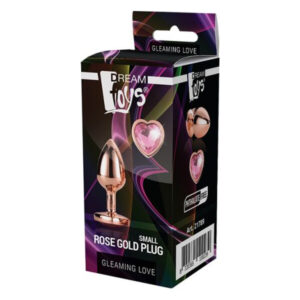 Анальна пробка з серцем GLEAMING LOVE ROSE GOLD PLUG MEDIUM