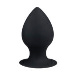 Анальна пробка з присоскою Round Butt Plug чорна, 8.5 см х 4 см