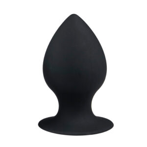 Анальна пробка з присоскою Round Butt Plug чорна, 8.5 см х 4 см