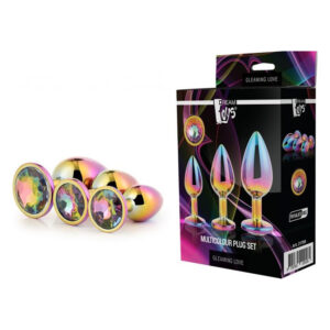 Набір райдужних анальних пробок GLEAMING LOVE MULTICOLOUR PLUG SET