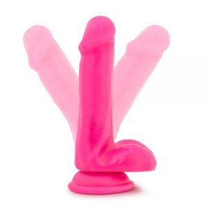Фалоімітатор з подвійною щільністю NEO ELITE COCK W. BALLS NEON PINK