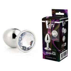 Анальна пробка з каменем GLEAMING LOVE SILVER PLUG MEDIUM