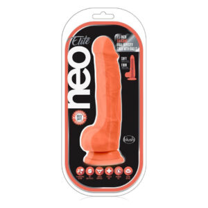 Фалоімітатор з подвійною щільністю Blush NEO ELITE 7.5 INCH ORANGE