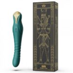 Вібромасажер з фрикціями і управлінням зі смартфона ZALO KING, Turquoise Green