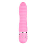 Вібратор ребристий Love Diamond Vibrator рожевий, 11.4 см