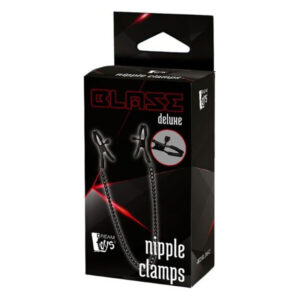 Затискачі для сосків Dream Toys Blaze Deluxe Nipple Clamps на чорному ланцюжку