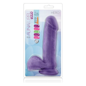 Фалоімітатор кібершкіра au NATUREL bold HERO 8INCH DILDO PURPLE