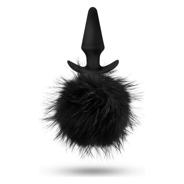 Анальна пробка з помпоном POM PLUGS BLACK Анальна пробка з помпоном POM PLUGS BLACK