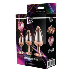 Набір анальних пробок GLEAMING LOVE ROSE GOLD PLUG SET