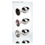 Металева анальна пробка з кристалом Alive Mini Metal Butt Plug Black M
