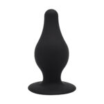 Анальна пробка SilexD Model 2, size M, чорна, двошарова, з ефектом пам’яті, діаметр 4 см