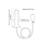 Надувний фалоімітатор Strap-On-Me INFLATABLE DILDO PLUG - NOIR, кулька всередині, діаметр до 6 см