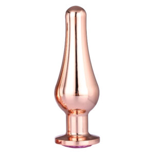 Анальна пробка конічної форми Dream Toys GLEAMING LOVE ROSE GOLD PLEASURE PLUG L
