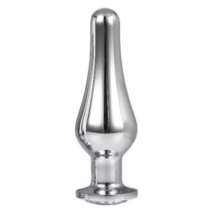 Анальна пробка конічної форми Dream Toys GLEAMING LOVE SILVER PLEASURE PLUG L