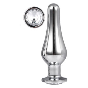 Анальна пробка конічної форми Dream Toys GLEAMING LOVE SILVER PLEASURE PLUG L