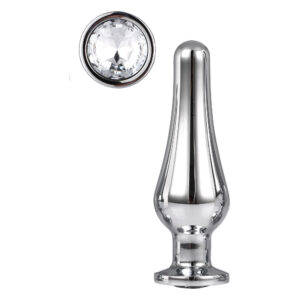 Анальна пробка конічної форми Dream Toys GLEAMING LOVE SILVER PLEASURE PLUG M