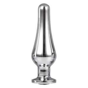 Анальна пробка конічної форми Dream Toys GLEAMING LOVE SILVER PLEASURE PLUG M