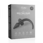 Анальна силіконова пробка з імітацією собачого хвоста Easytoys Dog Tail Plug 30 см, чорна