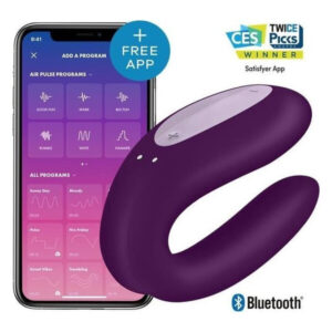 Смарт-вібратор для пар Satisfyer Double Joy Violet із широким кліторальним стимулятором